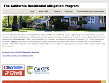 Tablet Screenshot of californiaresidentialmitigationprogram.com